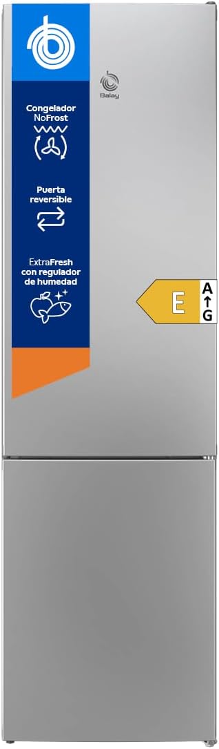 Frigorífico combi 3KFE753XI, 203 × 60 × 66 cm, No Frost, blanco, Balay