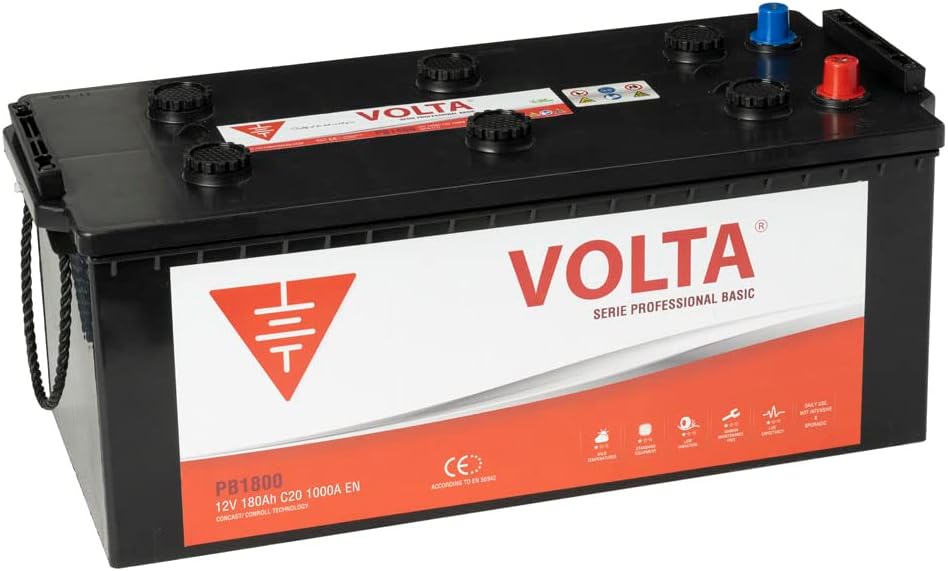 Baterías de coche 180Ah, 223 mm, Volta baterías