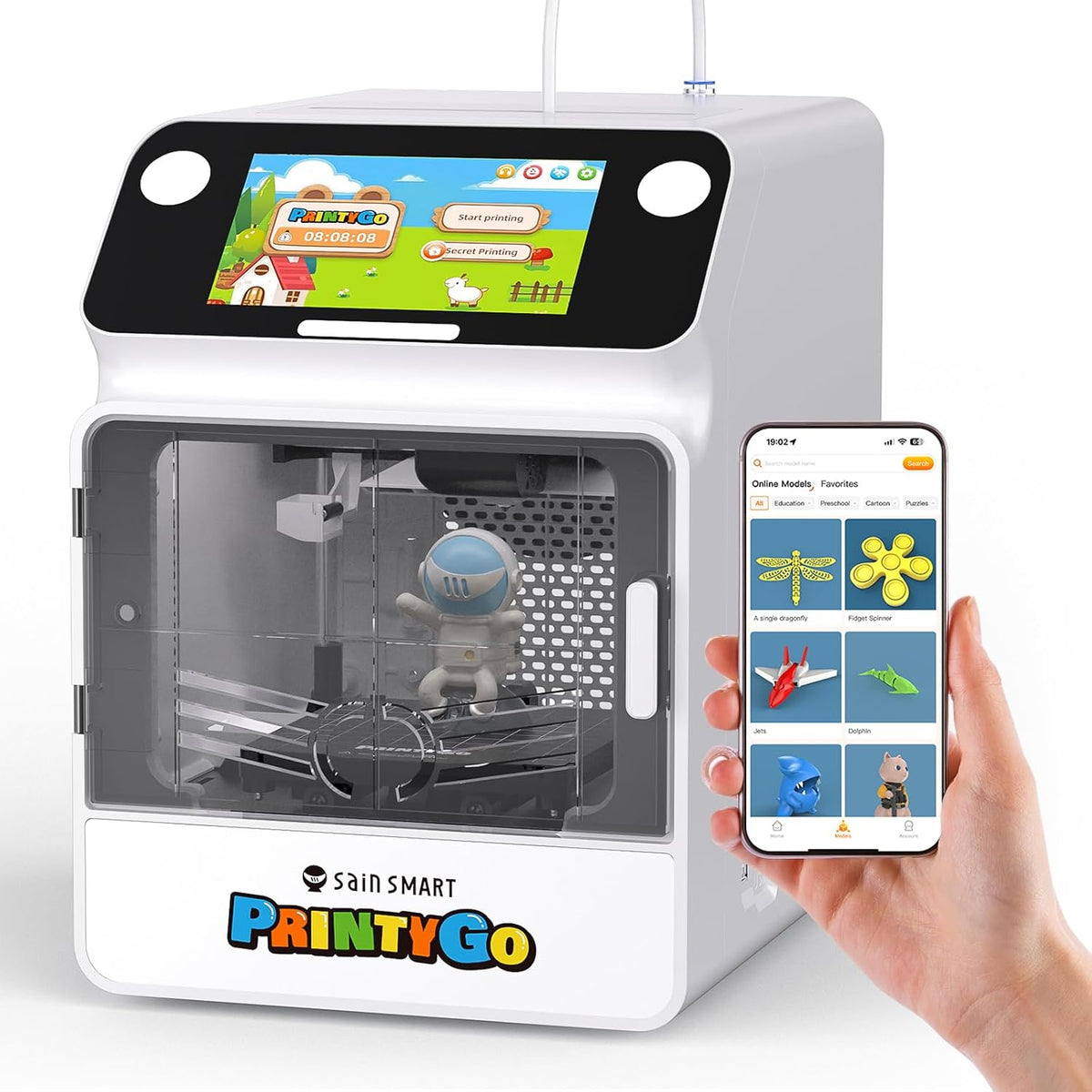 Impresora 3D, 600 mm, control inteligente, sainsmart