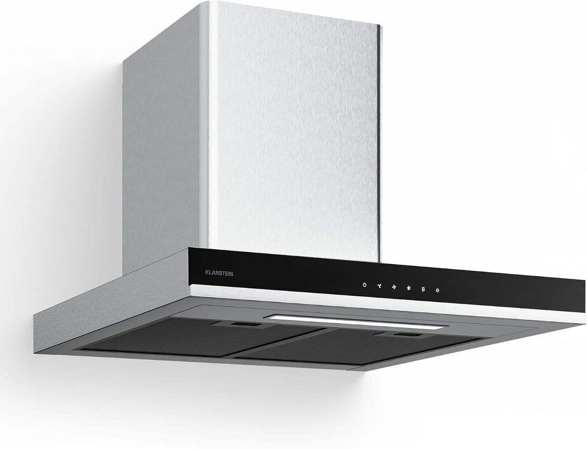 Klarstein campana extractora, 60 cm, 881,6 m³/h, con iluminación LED, acero inoxidable, para la cocina