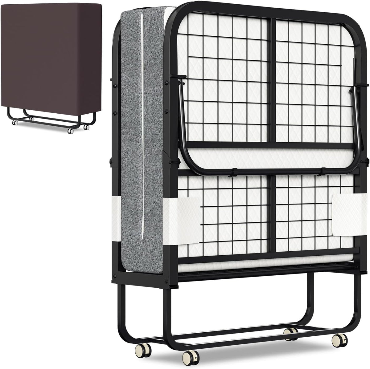 Cama, 90 × 200 cm, 200 kg, plegable, Peviasot