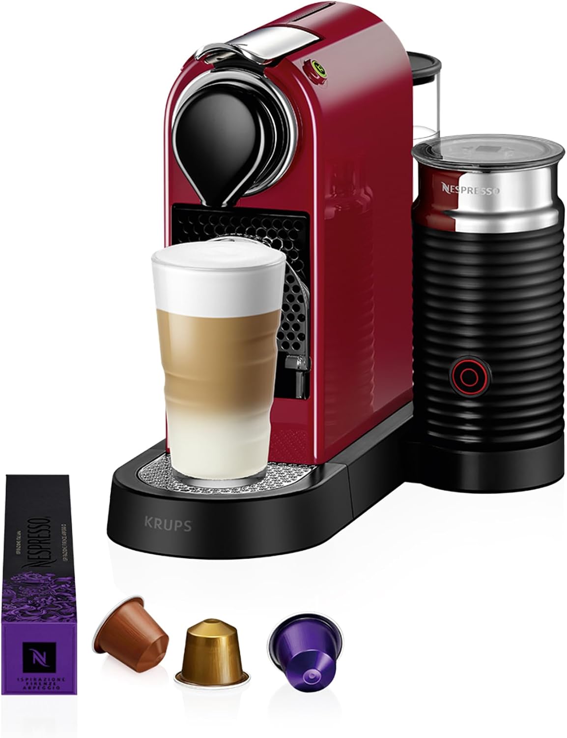 Cafetera XN7615, 1 L, rojo, Nespresso