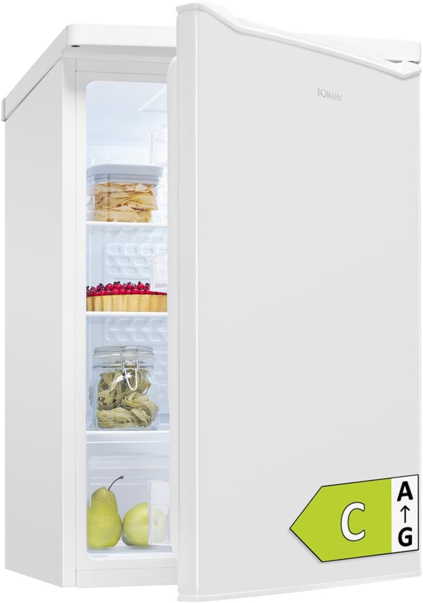 Congelador, 85 cm, 0–8 °C, 35 dB, 126 L, con estantes, Bomann
