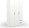 Armario, 119,4 × 51,1 × 203 cm, con cajones, madera, blanco, Demeyere