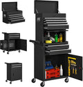 HOMCOM herramienta, 131 cm, con cajones, negro