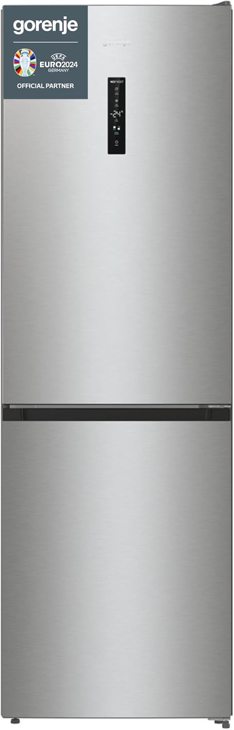 Gorenje NRK 619 congelador, 185 cm, 204 L, 96 L, 38 dB, No Frost, con iluminación LED, acero