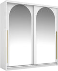 Armario L200, 200 × 215 × 60 cm, blanco, Vente-unique