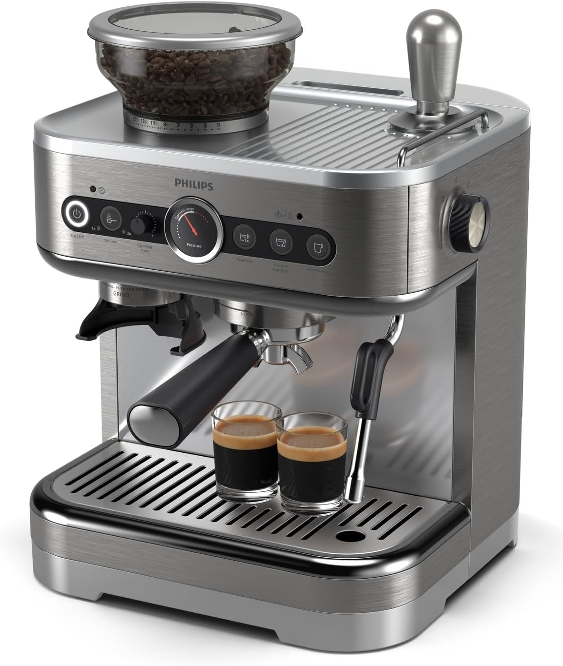 PHILIPS 250g cafetera automática, 58 mm, acero