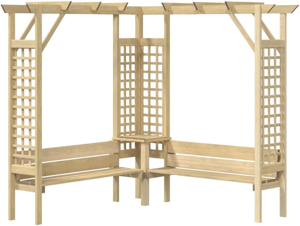 VidaXL pérgola, 190 × 190 × 200 cm, madera