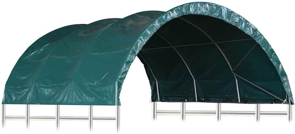 Cenador de jardín, 3,7 × 3,7 m, verde, para el jardín, Emmtore