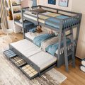 Cama, 90 × 200 cm, con cajones, madera, gris, Idemon