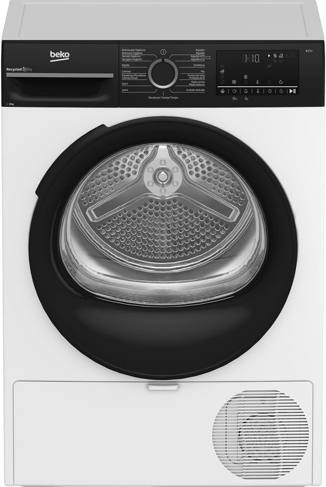 Beko BM3T48249W secadora con bomba de calor, 84,6 × 59,8 × 60,7 cm, 8 kg, blanco