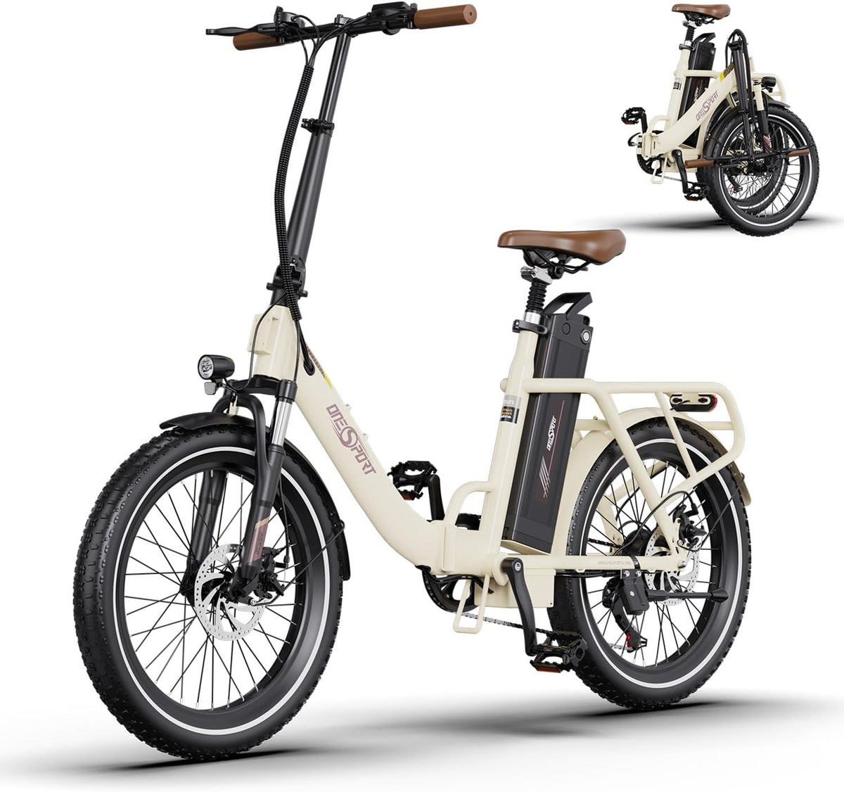 Bicicleta de montaña OT16-2, 20 pouces, 48 V, 250 W, plegable, ONESPORT