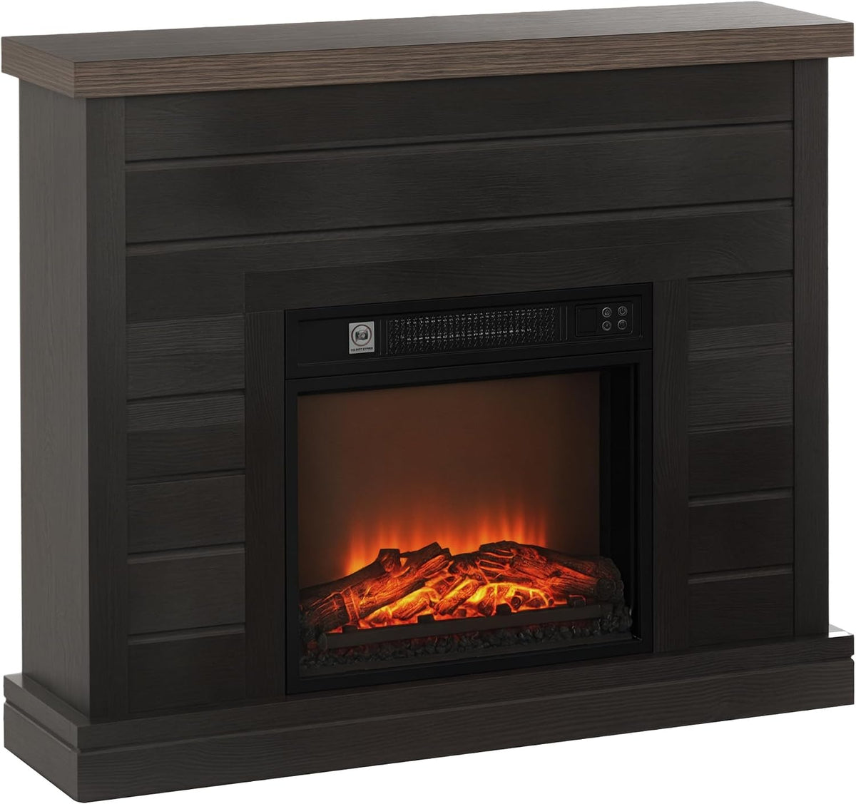 HOMCOM Chimeneas eléctricas, 96,5 × 22 × 81,7 cm, gris