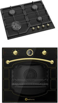 Horno, 60 cm, 64 L, negro, para la cocina, SOLTHERMIC