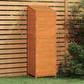 Cobertizo de jardín, 55 × 52 × 174,5 cm, madera maciza, marrón, para el jardín, Emmtore