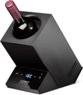 Enfriadores de botellas, 18 °C, acero inoxidable, negro, Caso