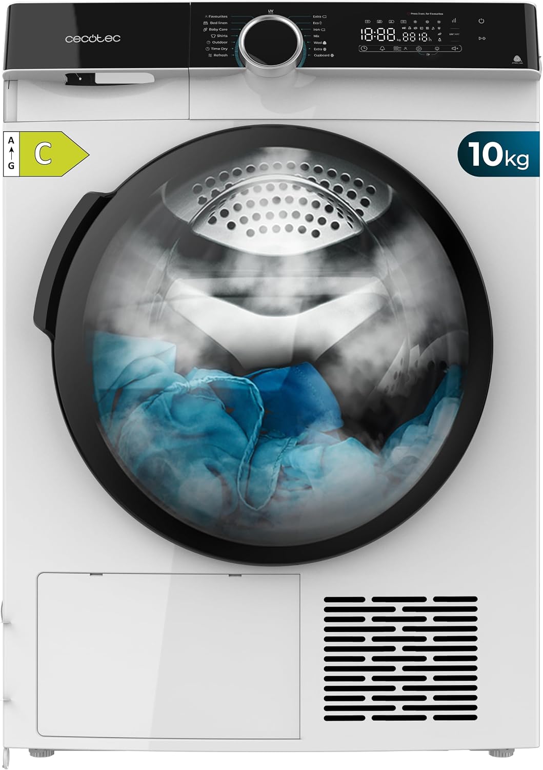 Cecotec secadora con bomba de calor, 10 kg, blanco