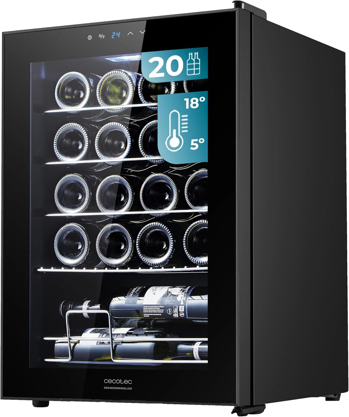 Cecotec 5-18oC vinoteca, regulable