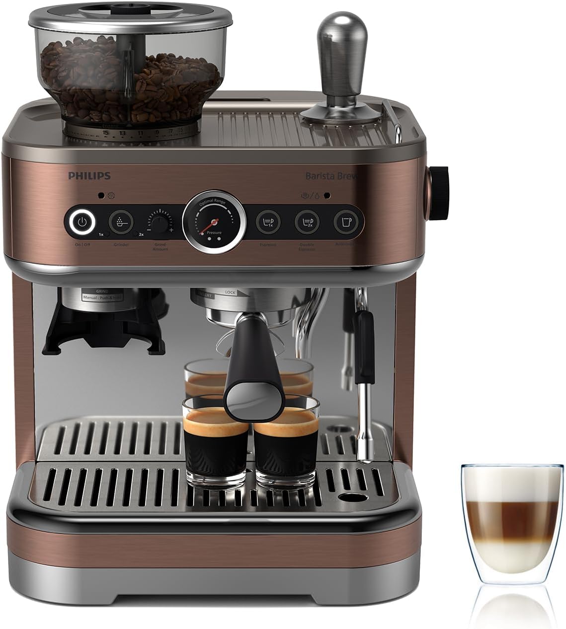PHILIPS 280g cafetera automática, 58 mm